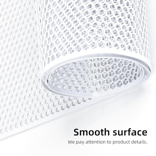 Image of AggAuto Universal 40 inchx13 inch Car Grill Mesh - Aluminum Alloy Automotive Grille Insert Bumper Honeycomb Hole 6mm Spacing 1mm, One of the Most Multifunctional Shape Grids 100x33cm White