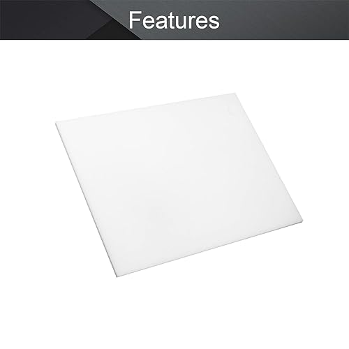 Miniatura 3 de Othmro Hoja de plástico POM blanca de 0.2 x 7.87 x 9.84 pulgadas, 1 unidad, lámina de plástico rígido imprimible y duradero, materiales de bricolaje