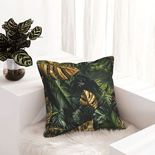 Housse de coussin en similicuir chic imprimé jungle tropicale - 7