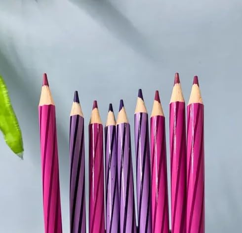 Image of NOZOMI Medical council approved colors Hematoxylin and Eosin Pencil for Medical Students Trial Pack (1 Violet and 2 Lilac Pencils) Non Breaking