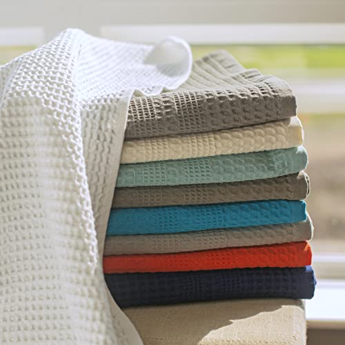 Gilden Tree Waffle Towels Quick Dry Lint Free Thin Bath Towel, Classic Style (Seafoam) #TOP6