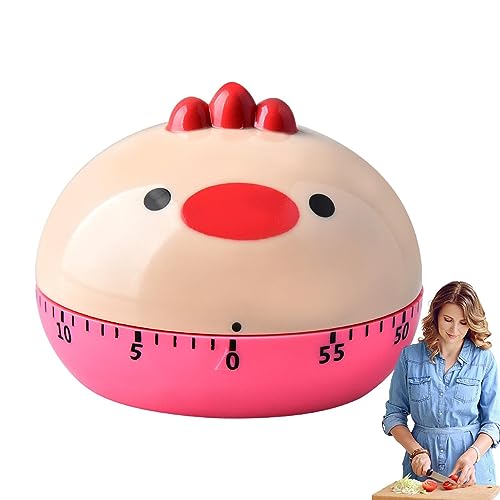 Temporizador mecánico para niños, temporizador de cocina de dibujos animados de animales, temporizador de 60 minutos, herramienta de gestión del tiempo de sincronización precisa, multicolor,
