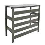 人工木 アルミ製 室外機カバー 3型 [9075 ダークブラウン] aks-35509 エアコンカバー 分割型