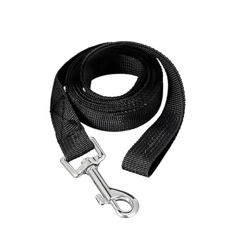 Training Leads Hsyadazi Recall Lead 10 m for Dogs – Robust Nylon Training Lead – For Small to Large Dogs During Training, Outdoor and Garden (Black)