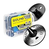 SOLM8 Metal Spikes for Golf and Cricket Shoe Spikes Replacement - 1/4 Inch 6mm Screw Type Metal Threading (Spanner Included) (Matt Black, Pack of 24)