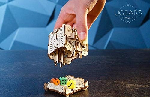 Mechanical UGEARS Wooden Puzzle Model Modular Dice Tower Construction Set