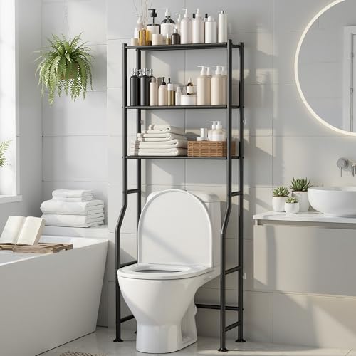 ASCENREST 3-Tier Over The Toilet Storage, Freestanding Metal Bathroom Shelves,