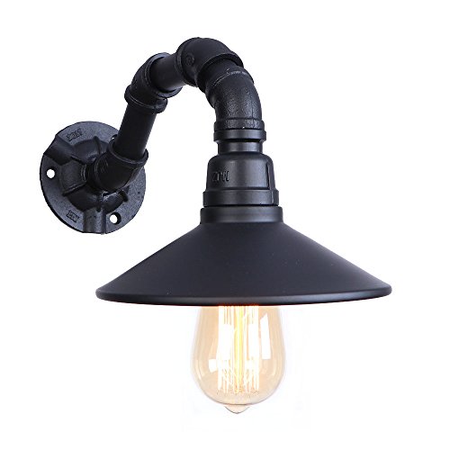 ZYMEN Lámpara de pared de viento Industrial Retro, personalidad creativa, loft americano, hierro forjado, sala de estar, comedor, estudio, dormitorio, lámpara de pared para cabecera Commemoration Day