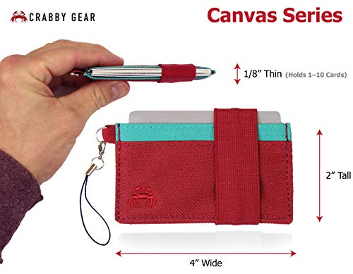 Crabby Wallet - Thin Minimalist Front Pocket Wallet - C3 Canvas Wallet,Kanosh,One Size3