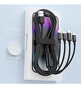 Chargeur Apple Watch,Câble Chargeur Multi USB 5 en 1 Magnétique Rapide+ iPhone2/Type C/Micro USB ...