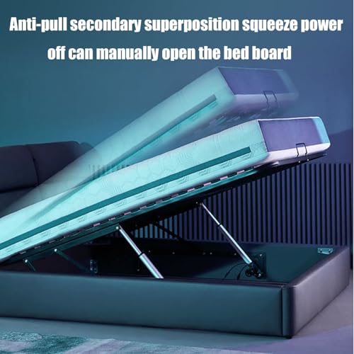 Elevadores de cama resistentes, mecanismo eléctrico de elevación de cama con control remoto, capacidad de carga de 600 kg, bisagras de resorte plegables para marco de cama de almacenamiento, 2