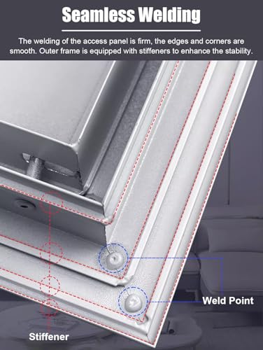 Wpuszczany panel dostępu, drzwi inspekcyjne do montażu podtynkowego na poddasze/płyty gipsowo-kartonowe, 12 x 34 cale (30,5 x 86,4 cm) - rozwiązanie dostępu serwisowego
