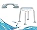 Froadp Duschhocker mit Badewannen Haltegriff, Anti-Rutsch Badhocker ohne Rückenlehne, Höhenverstellbar Duschstuhl Duschsitz, Aluminium Badestühle für Schwangere Senioren (36-51cm, 360° Freidrehbar)