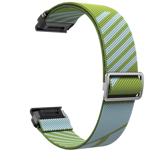 Bande en nylon élastique 22 mm noire et bleue pour montre de sport 965 955 S62