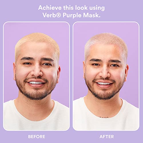 Verb Purple Hair Mask - Vegan Toning Mask For Brassy Hair – Brightening And Hydrating Hair Mask For Blonde Hair, Grey Hair And Silver Hair – Color-Repair Hair Mask Reduces Yellow Hue, 6.3 Fl Oz #TOP3