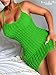 Kaei&Shi Swimsuit Cover Up 2024 for Women Sexy Sun Beach Pool Crochet Coverups Beachy Miami Vegas Summer Bodycon Sundresses,Grass Green,Medium
