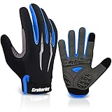🚲【 Humanisiertes Design 】 - Mit Daumen und Zeigefinger aus Mikrofaser können Sie auf Smartphones zugreifen und andere Touchscreen-Geräte verwenden, ohne die sport handschuhe ausziehen zu müssen. Das Daumenfrottee der fahrradhandschuhe herren kann helfen, den Schweiß während des Fahrens abzuwischen. Durch den verbreiterten Klettverschluss lassen sich die Radsporthandschuhe leicht auf Dichtheit einstellen. 3 verschiedene Farben für Männer und Frauen erhältlich.