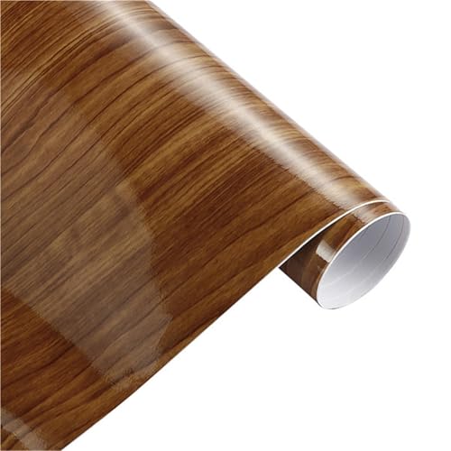 Film voiture sans bulles effet grain de bois en vinyle adhésif imperméable pour intérieur auto