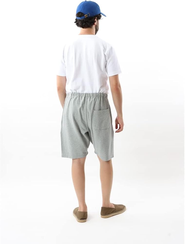 Amazon | ハーフパンツ 綿100% 9.4oz 刺繍 リブ編み スクリプトロゴ