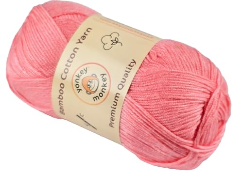 Image of 10-Pack of Yonkey Monkey 500 Grams Yarn - 70% Rayon derived from Bamboo, 30% Cotton - Imported - Peach 9008