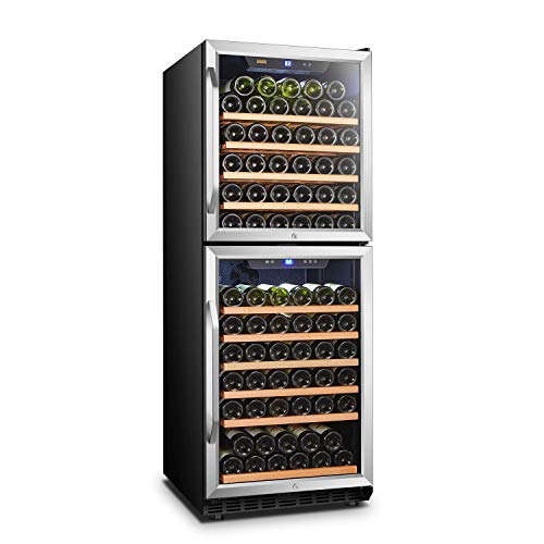 Lanbo Built-in Dual Zone Wine Cooler with Double-Layer Glass Door 133 Bottle