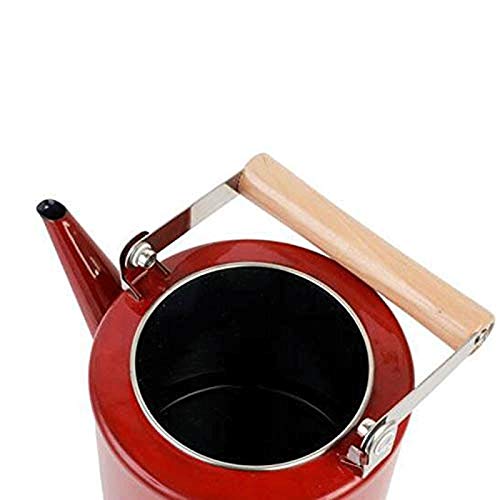 Walnuta Enamel On Steel Teapot Floral,Large Porcelain Enameled Teakettle,Colorful Hot Water Tea Kettle Pot For Stovetop,Small Retro Classic Design (Color : White) #TOP4