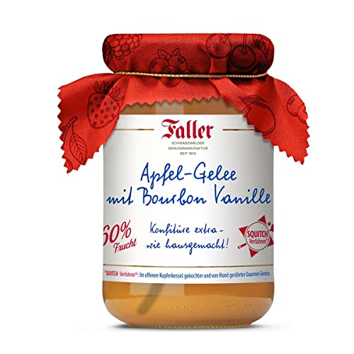 Faller Konfitüren Marmelade aus dem Schwarzwald Faller Apfel-Gelee mit Original Bourbon Vanille 330 Gramm Cover