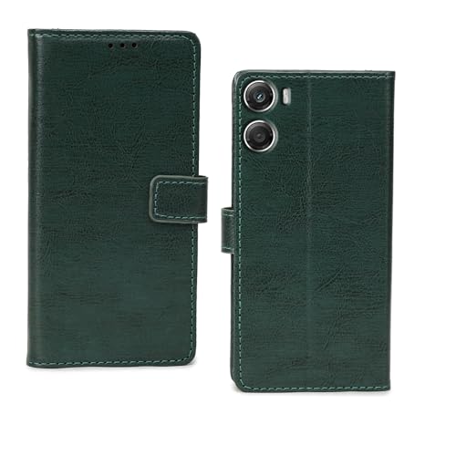 Image of amazon basics Moto G06 Power 5G Flip Cover | Card Pockets Wallet & Stand | Flip Cover for Moto G06 Power 5G (Green)