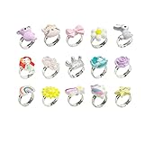 💍【Perfektes Geschenk】: Liebenswerte und süße Ringe für Kinder, perfekt für Partytütenfüller, Pinata-Füller, Tee-Party vorspielen, Prinzessin verkleiden, Geburtstagsparty liefert, tägliches Tragen, Karneval, Schatzkiste und mehr. Ihre Kinder werden es lieben!