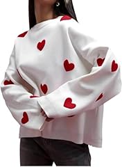 Heart White Red Sweater