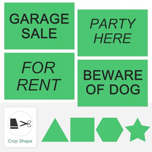 Image of M METERXITY 2-Pack Corrugated Plastic Sheets, 16 Inch x 16 Inch Waterproof Blank Corrugated Poster Board Yard Signs for Garage Sale /Office /Classroom /Party /Lawn Sign Road [3mm Thick, Green]