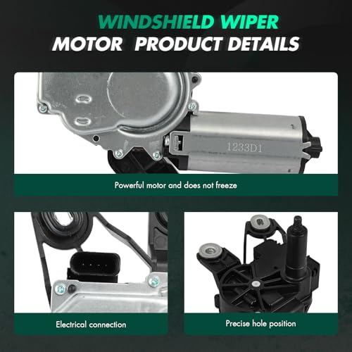 Image of SCITOO Windshield Wiper Motor Compatible for VW for Golf Plus | Direct fit for For VW For Golf Plus 2005-2010|Replaces OE 5K6955711A,5K6955711B|4 Pins|Fit for Rear Wiper Motor