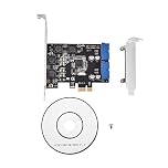 Pcie Adapter Card, 3.0 Pcie Usb, PCI-E PCI-Express to Internal 2 Port 19Pin Header USB 3.0 Card Adapter with Low Profile