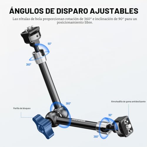 Brazo mágico articulado anti-giro NEEWER de 11 pulgadas con pines ARRI para monitor de cámara 2