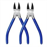 Wire Cutters, 5 Inch Precision Flush Cutters, Spring Loaded Side Cutting Pliers, Sharp Diagonal Cutt