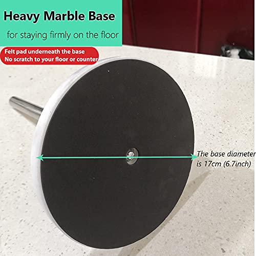 Free Standing Toilet Paper Holder Stand Tissue Roll Holder With Heavy Marble Base, Sus304 Stainless Steel - Brushed Nickel #TOP2