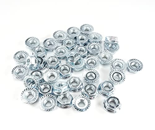Fifty (50) 5/16-18 Zinc Plated Serrated Flange Hex Lock Nuts (Bcp270) #TOP3