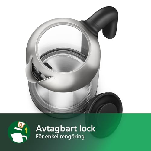 Philips Vattenkokare 1.7L med Fjädrat Lock och Ljusindikator