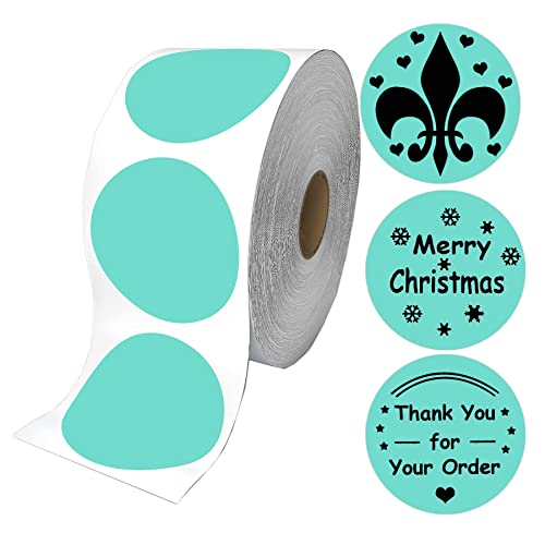 2 Inch Round Aqua Direct Thermal Labels Circle Color-Code Dot Labels For Thermal Label Printer Color Coding Dot Shipping Label Printer For Barcodes Home Business 500 Pcs Per Roll #TOP5
