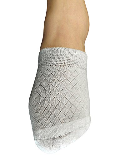 Yomandamor Womens 5 Pairs Breathable Toe Topper Socks with Cushion Bottom and Seamless Toe3