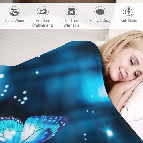 Couverture en papillon flannel plaid doux contre le froid du lit