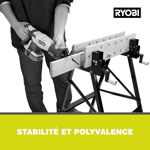 Établi pliable Ryobi RWB02 avec structure métal et hauteur réglable - 5