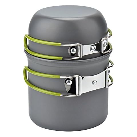Cozyswan Picnic Camping Hiking Backpacking Pot Pan Cookware Outdoor Cooking bowl set Cover