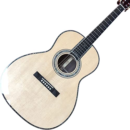 Toutes Les Bois Massif 37,5 Pouces 000 Guitare Acoustique de Style, Toit épineux Solide, Bassin et côtés en Palissandre… - Les Beatles, Paul McCartney, John Lennon, RIngo Starr, George Harrison Toutes Les Bois Massif 37,5 Pouces 000 Guitare Acoustique de Style, Toit épineux Solide, Bassin et côtés en Palissandre…