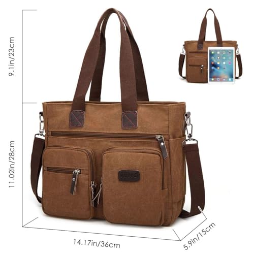 Image of ToLFE Women Top Handle Satchel Handbags Shoulder Bag Messenger Tote Bag Purse Crossbody Bag Travel Work Tote Bag