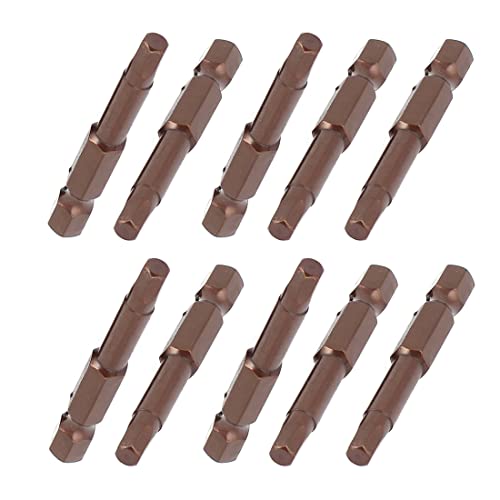 Sourcingmap 1/4 Inch Hex Shank 4mm Hexagon Tip Magnetic Screwdriver Bits 10pcs, H4.0 x 50mm