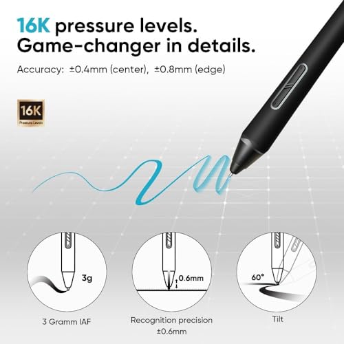 Image of XPPen Deco Pro XLW (Gen2) Wireless Professional Graphic Pen Tablet with 16384 Level Pressure Sensitivity, X3 Pro Battery Free Stylus & Mini Key-dial, Bluetooth connectivity (15 inchx9 inch)