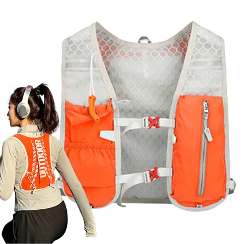 Nixiara Mochila de hidratación | Mochila de hidratación ligera de 5 litros para correr, equipo deportivo que absorbe la humedad con tiras reflectantes para atletas, corredores