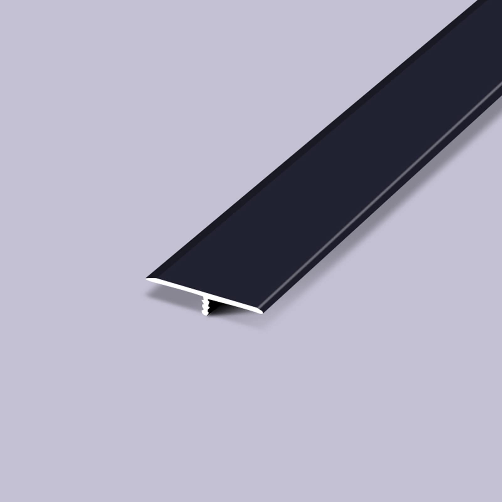 Remys Black Doorway Tile To Wood/Carpet To Rubber,105Cm/115Cm/125Cm/135Cm/ Thresholds Transition Strip, T Molding Self Adhesive Floor Cover Strip(,90Cm/35.4In)