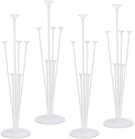 4PCS 70cm Dining Table Balloon Stand Display Set, Transparent Balloon Sticks, Desktop Balloon Stand Decoration for Birthday Party Wedding Celebration